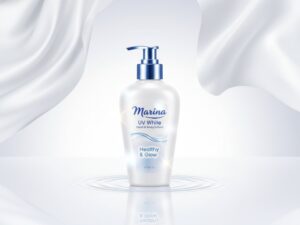 (90)NA18200100075(91)230102 Marina UV White Hand & Body Lotion Healthy & Glow