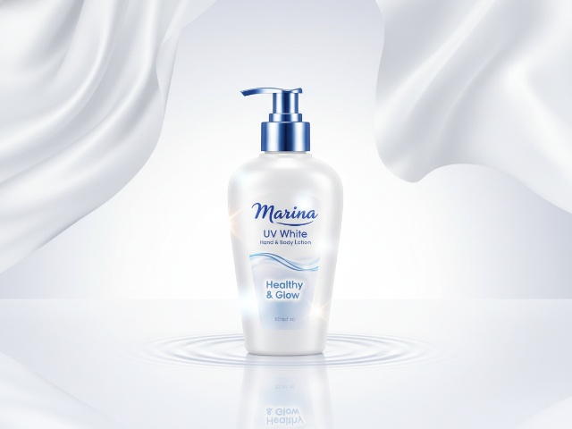 (90)NA18200100075(91)230102 Marina UV White Hand & Body Lotion Healthy & Glow