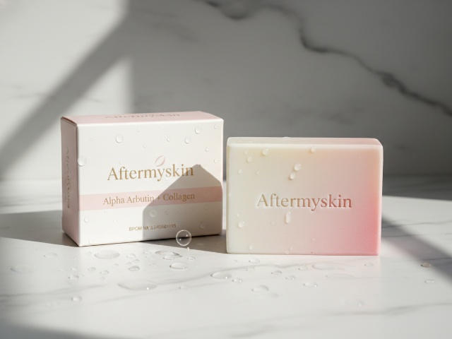BPOM (90)NA18240501195 Aftermyskin Alpha Arbutin Collagen Brightening Soap